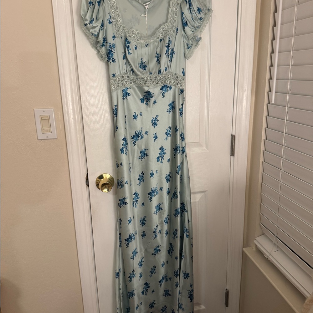 Reformation Blue Floral Maxi Dress